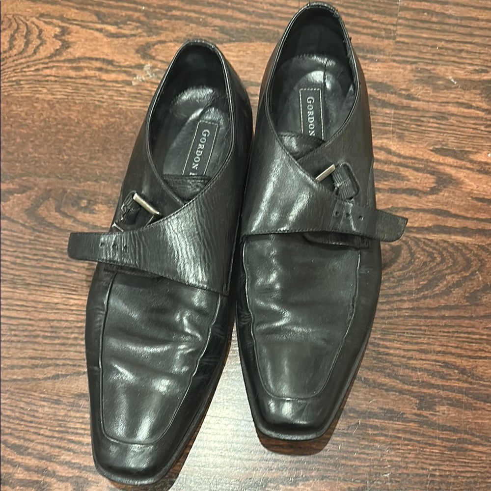 Gordon Rush Black Leather Loafers